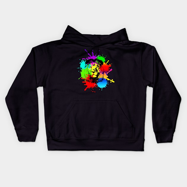 Lion Kids Hoodie by Florin Tenica